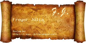 Freyer Júlia névjegykártya