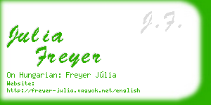 julia freyer business card