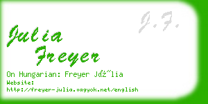 julia freyer business card